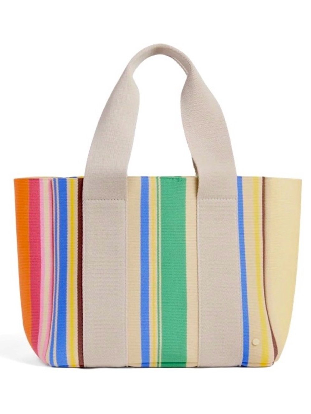 NWT STATE Limited Edition Knit Wellington Mini Cabana Tote Bag Rainbow Stripe